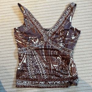 Elie Tahari Brown Tank Top